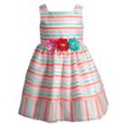Girls 4-6x Youngland Striped Organza Dress, Girl's, Size: 6x, Pink