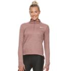 Women's Nike Pacer 1/2-zip Thumb-hole Running Top, Size: Large, Dark Beige