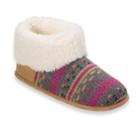 Women's Dearfoams Patterned Knit Slippers, Size: Xl, Grey