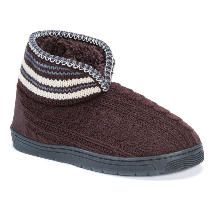 Men's Muk Luks Mark Bootie Slippers, Size: Small, Brown