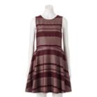Women's Halo Textured Fit & Flare Dress, Size: Large, Grey (charcoal)