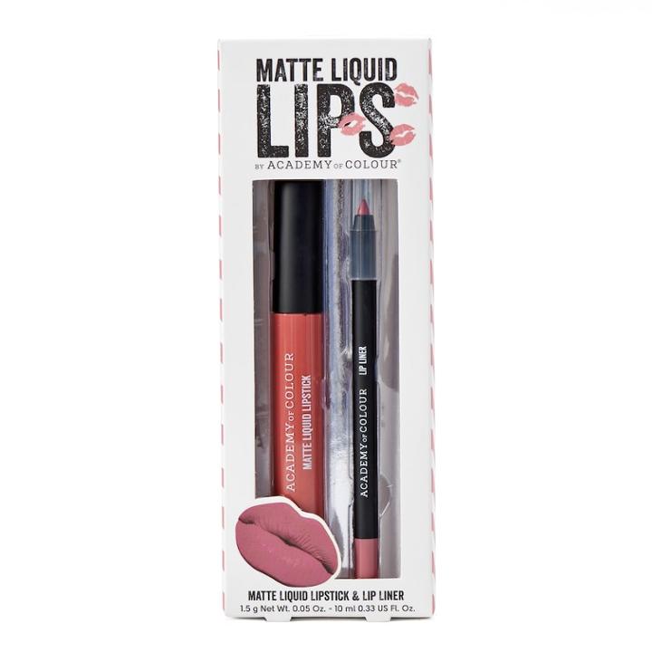 Academy Of Colour 2-pc. Matte Liquid Lips, Dark Pink