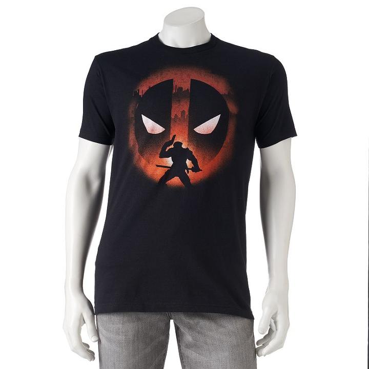 Men's Deadpool Tee, Size: Medium, Black