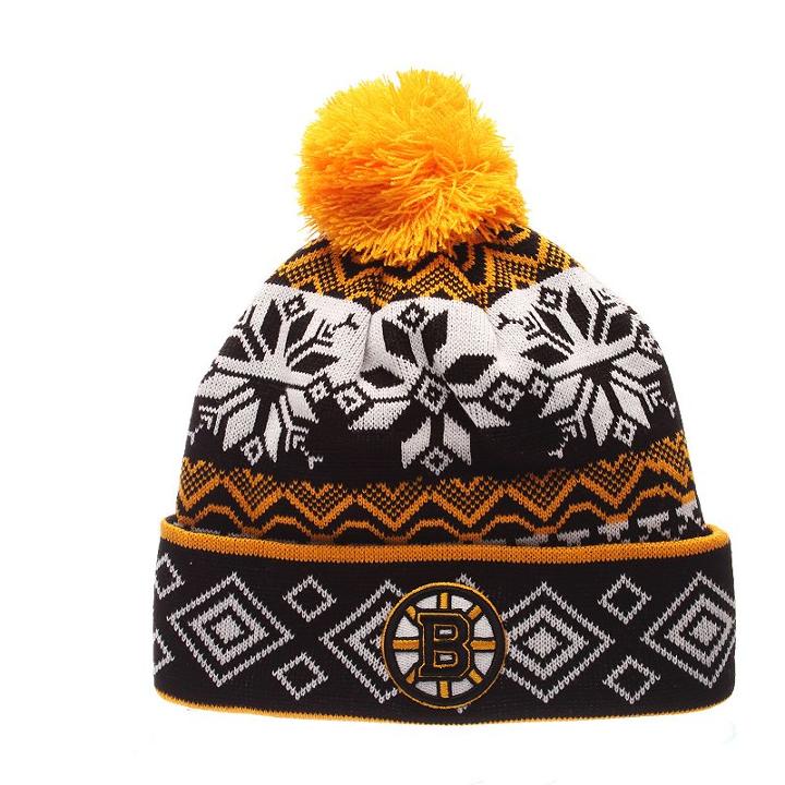 Adult Zephyr Boston Bruins Ollie Beanie, Multicolor