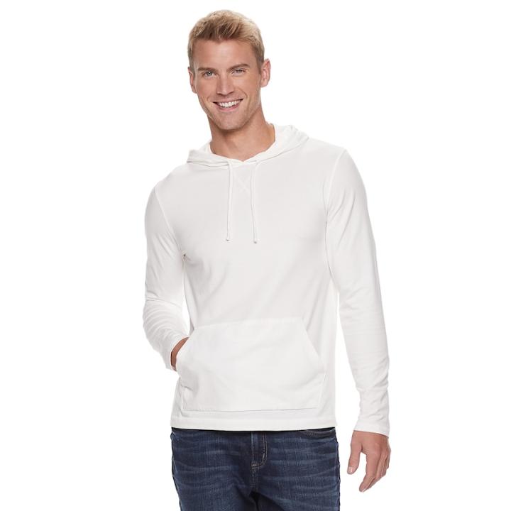 Men's Sonoma Goods For Life&trade; Modern-fit Supersoft Hoodie Tee, Size: Small, White