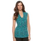 Women's Dana Buchman Knot-front Top, Size: Xl, Blue