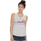 Juniors' So&reg; Beach Squad Lace-up Tank Top, Size: Xl, Light Grey