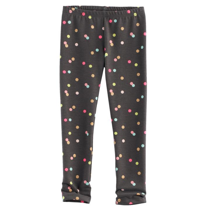Girls 4-12 Jumping Beans&reg; Fleece-lined Leggings, Size: 5, Dark Grey