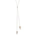 Lc Lauren Conrad Leaf Y Necklace, Women's, White