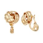 Napier Love Knot Clip On Earrings, Women's, Gold