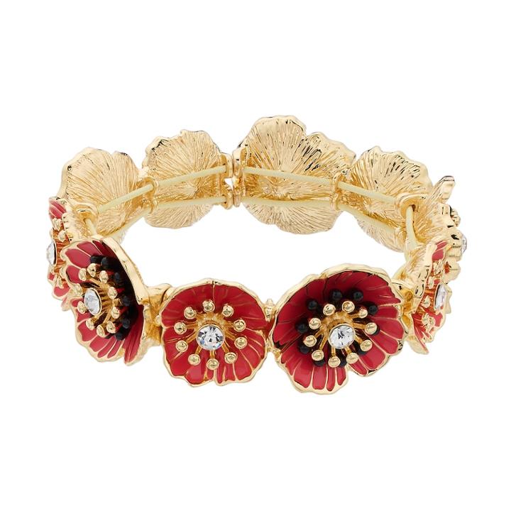 Dana Buchman Poppy Stretch Bracelet, Women's, Red