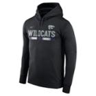 Men's Nike Kansas State Wildcats Therma-fit Hoodie, Size: Xxl, Black