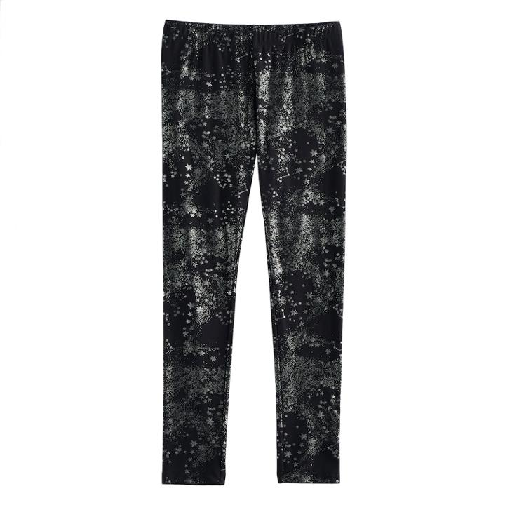 Girls 7-16 & Plus Size Mudd&reg; Patterned Soft Leggings, Size: 12, Oxford