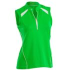 Women's Nancy Lopez Sporty Sleeveless Golf Polo, Size: Small, Brt Green