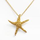 Sophie Miller 14k Gold Over Silver Cubic Zirconia Starfish Pendant, Women's, Size: 18, Yellow