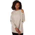 Women's Soybu Peek Long Sleeve Tunic, Size: Medium, White