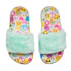 Girls 4-16 Emoji Slide Sandals, Size: 1/2, Multi