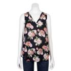 Juniors' Grayson Threads Lace-up Tank, Girl's, Size: Xl, Black