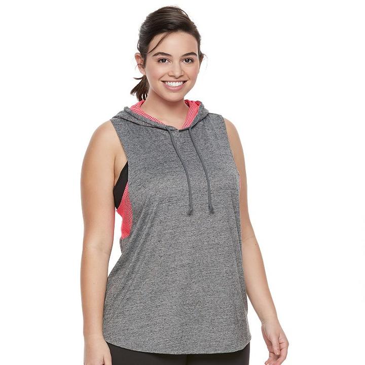 Juniors' Plus Size So&reg; Heathered Sleeveless Hoodie, Girl's, Size: 3xl, Black