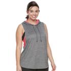 Juniors' Plus Size So&reg; Heathered Sleeveless Hoodie, Girl's, Size: 3xl, Black