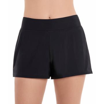 Women's Upstream Solid Swim Shorts, Size: 6, Black