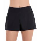 Women's Upstream Solid Swim Shorts, Size: 6, Black
