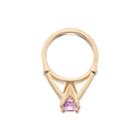 My Petite Ring 10k Gold Cubic Zirconia Birthstone Ring Charm, Women's, Purple