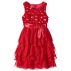 Girls 7-16 & Plus Size American Princess Corkscrew Dress, Size: 14 1/2plus, Red