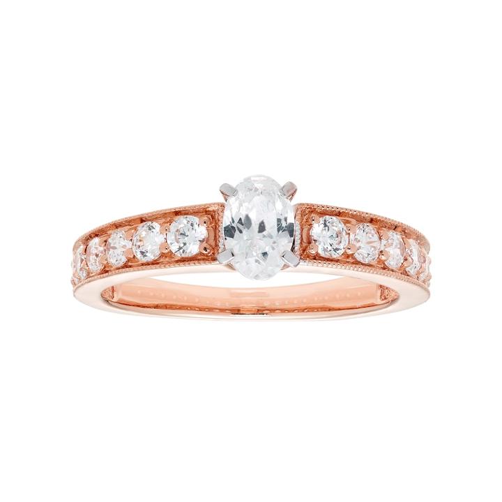 14k Gold 1 Carat T.w. Igl Certified Diamond Oval Engagement Ring, Women's, Size: 9.50, White
