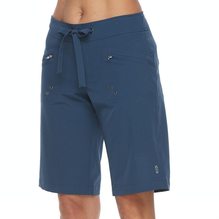 Women's Free Country Bermuda Swim Short, Size: Xl, Grey (charcoal)