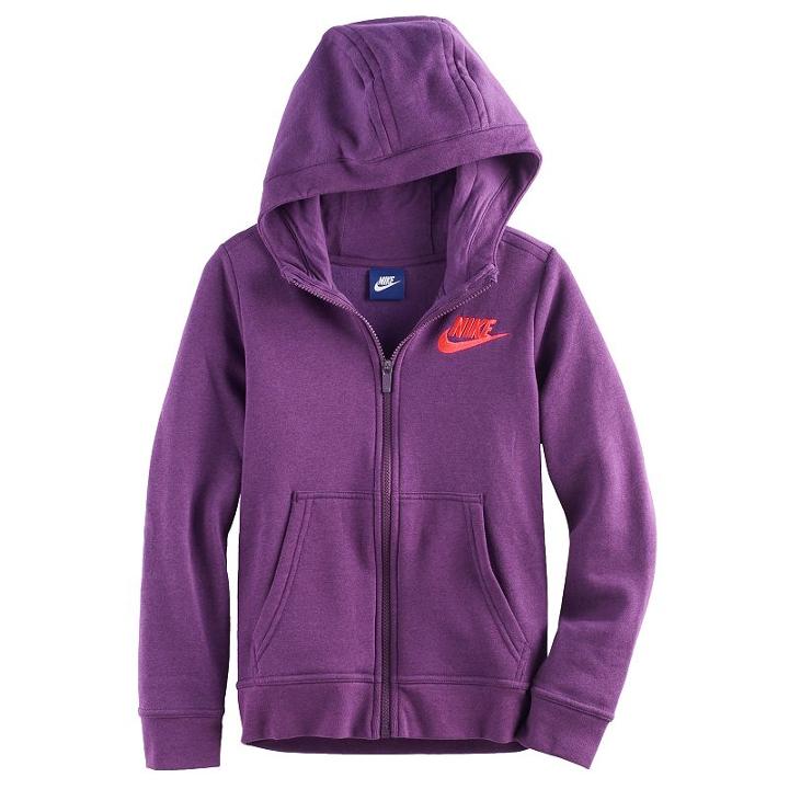Girls 7-16 Nike Fleece-lined Zip-up Hoodie, Size: Medium, Purple Oth