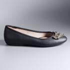 Simply Vera Vera Wang Mary Ellen Women's Ballet Flats, Size: 9, Black