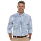 Men's Haggar Classic-fit Plaid Stretch Poplin Button-down Shirt, Size: Medium, White Oth