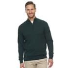 Men's Croft & Barrow Thermolite Quarter-zip Sweater, Size: Large, Dark Green