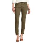 Petite Chaps 4-way Stretch Straight-leg Twill Pants, Women's, Size: 2p-short, Brown