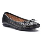 So&reg; Lynn Girls' Ballet Flats, Size: 13, Black