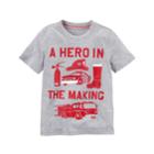 Boys 4-8 Carter's A Hero In The Making Fire Truck Graphic Tee, Size: 4/5, Light Grey