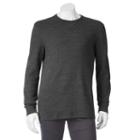 Men's Sonoma Goods For Life&trade; Heathered Thermal Tee, Size: Large, Dark Grey