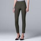 Women's Simply Vera Vera Wang Modern Fit Skinny Ankle Pants, Size: M Short, Dark Green