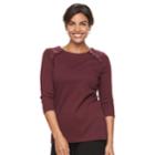 Women's Croft & Barrow&reg; Button Shoulder Tunic, Size: Xxl, Red