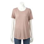 Women's Sonoma Goods For Life&trade; Pocket Tee, Size: Large, Med Beige