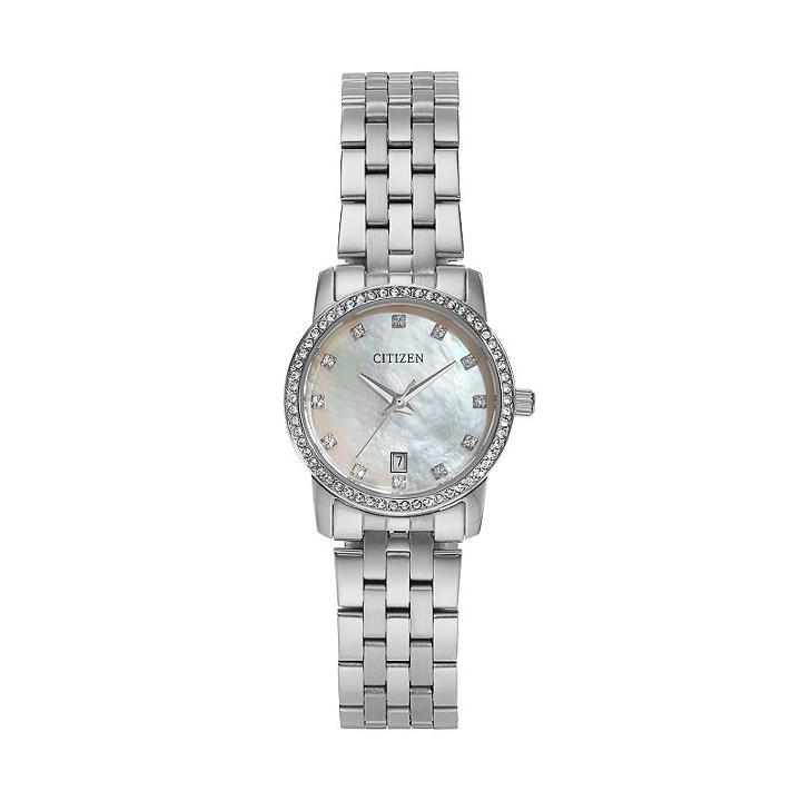 Citizen Women's Crystal Stainless Steel Watch - Eu6030-56d, Grey
