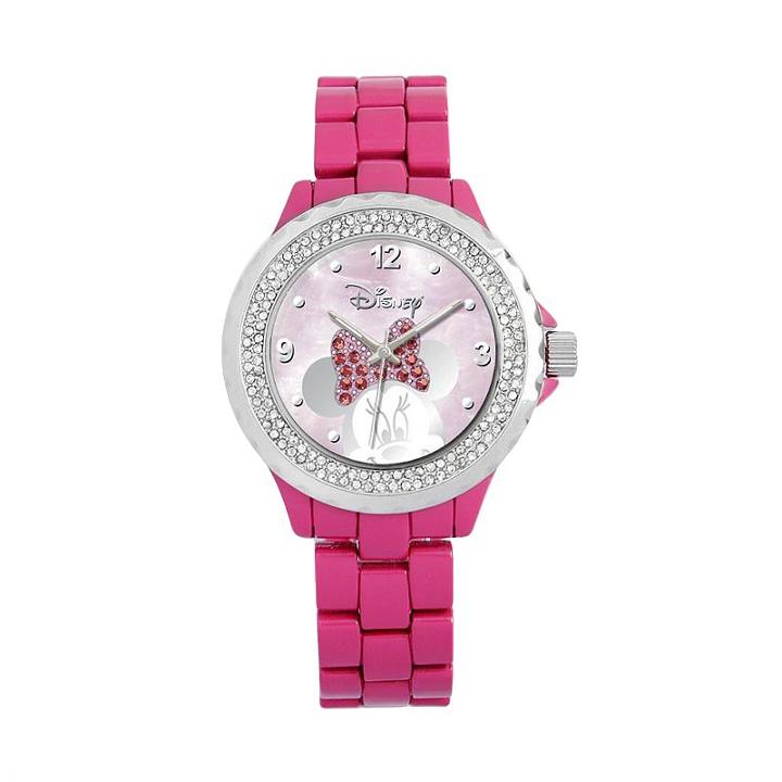 Disney's Minnie Mouse Peekaboo Women's Crystal Watch, Pink
