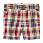 Boys 4-8 Carter's Plaid Twill Shorts, Size: 7, Red Plaid
