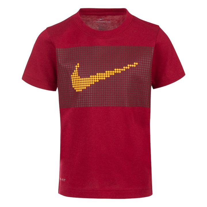Boys 4-7 Nike Swoosh Dots Dri-fit Graphic Tee, Size: 7, Med Red