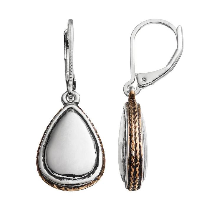 Napier Two Tone Teardrop Earrings, Women's, Multicolor
