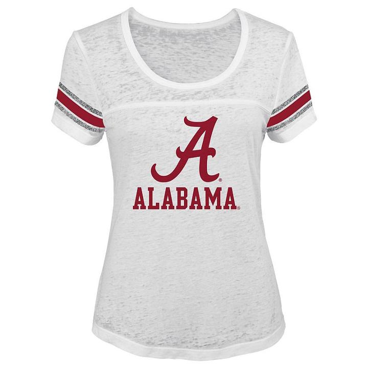 Juniors' Alabama Crimson Tide White Out Tee, Women's, Size: Large