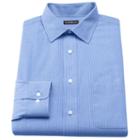 Men's Croft & Barrow&reg; Classic-fit Striped Broadcloth Spread-collar Dress Shirt, Size: 18.5-34/35, Blue