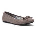 So&reg; Spicee Girls' Ballet Flats, Size: 1, Med Grey