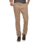 Men's Sonoma Goods For Life&trade; Modern-fit Athletic Stretch Twill Chino Pants, Size: 34x30, Beig/green (beig/khaki)